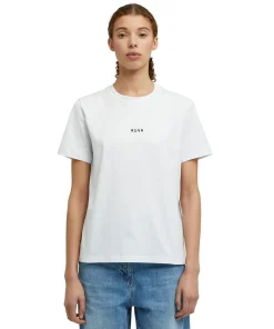 T-Shirt Girocollo In Cotone Con Micro Logo ^MSGM Shop