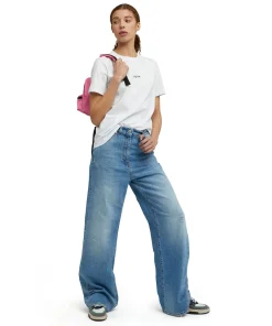 T-Shirt Girocollo In Cotone Con Micro Logo ^MSGM Shop