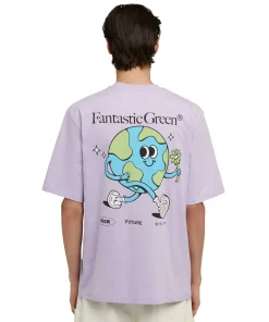 T-Shirt Girocollo In Cotone Organico Della Capsule Fantastic Green^MSGM Fashion