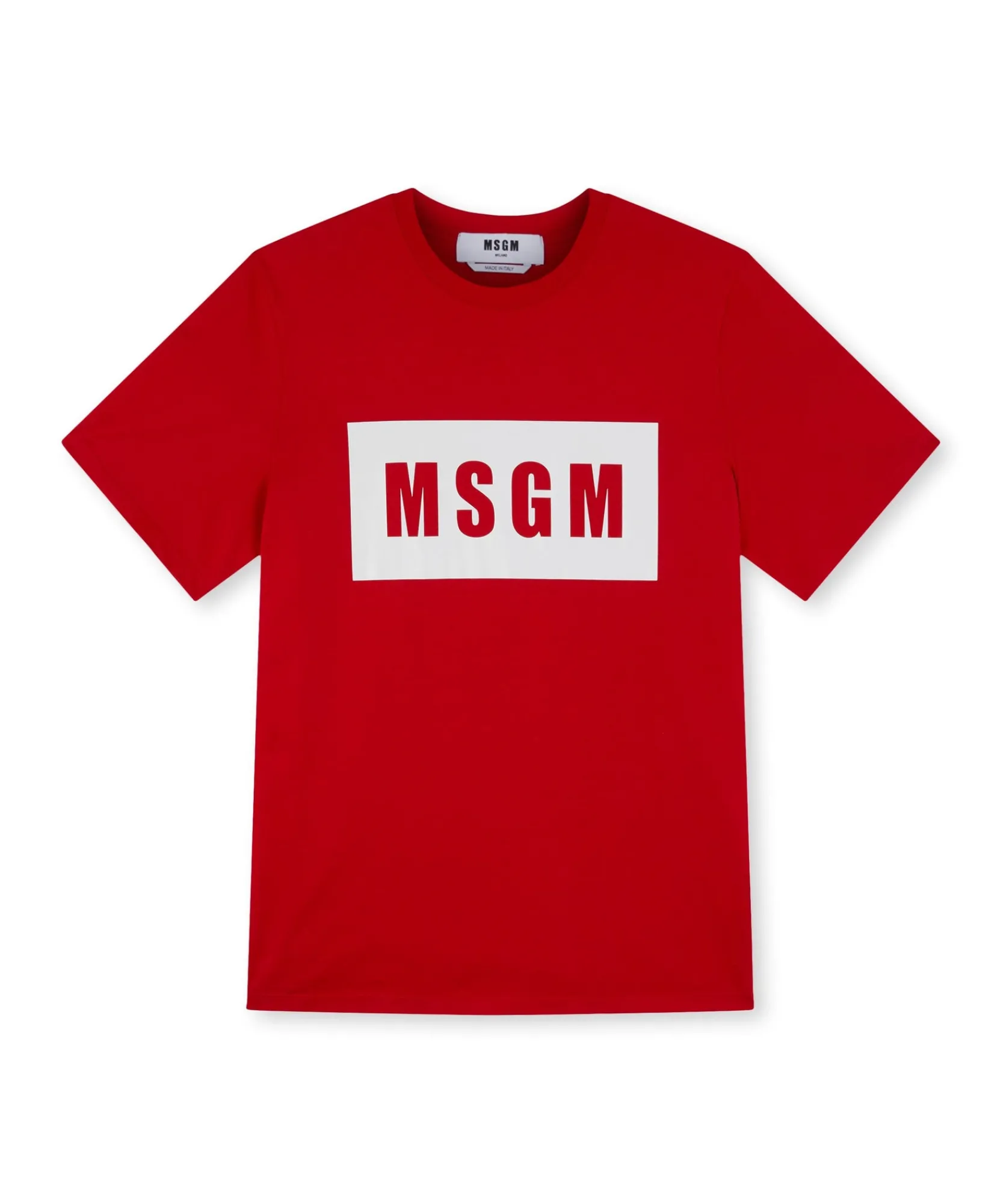 T-Shirt In Cotone Con Box Logo^MSGM Best