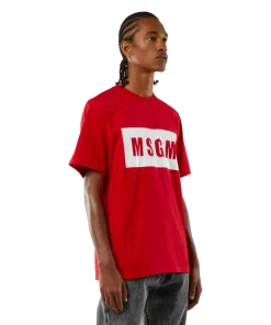 T-Shirt In Cotone Con Box Logo^MSGM Best