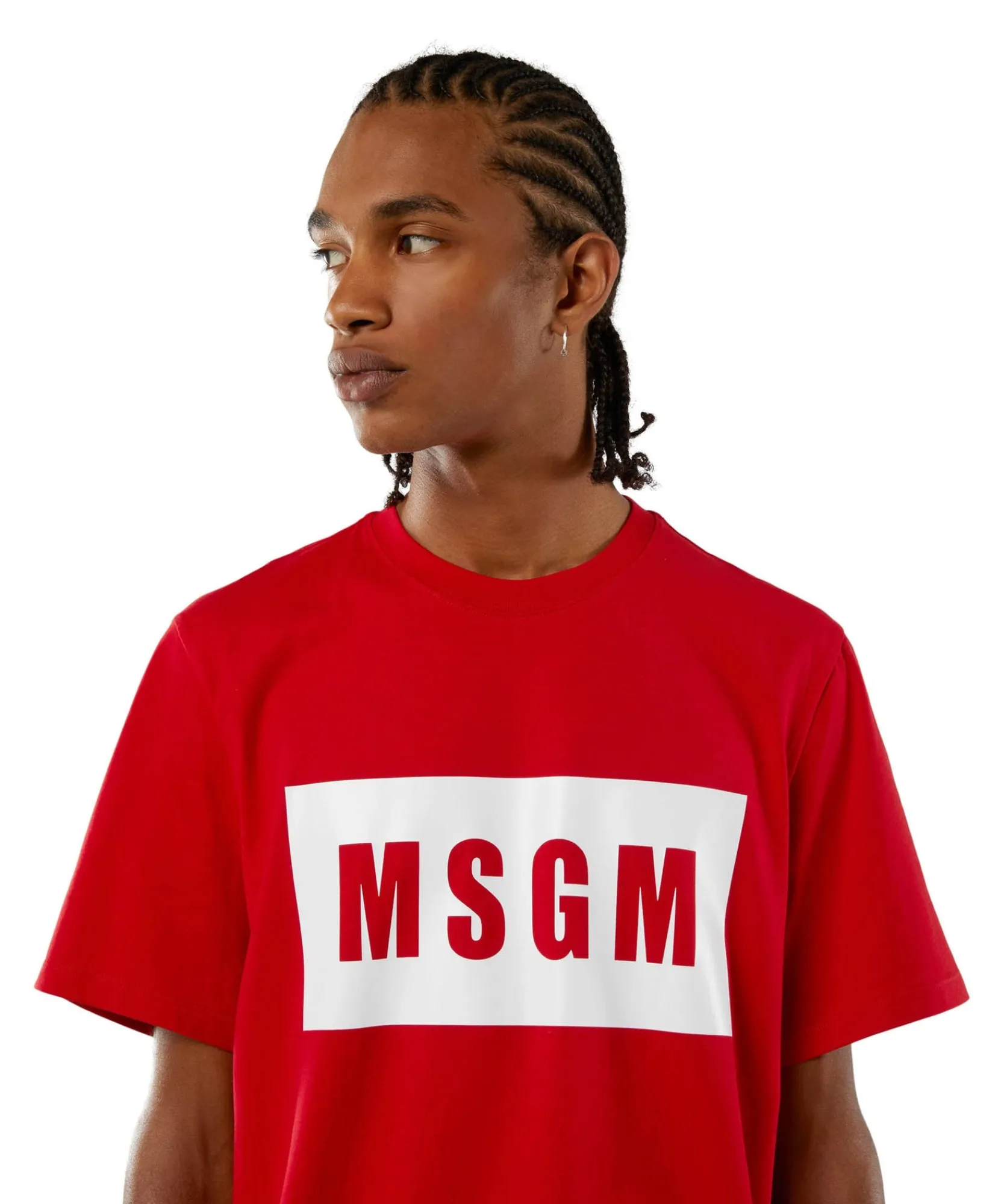 T-Shirt In Cotone Con Box Logo^MSGM Best